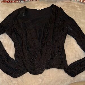 Willow & Clay Black Floral Blouse